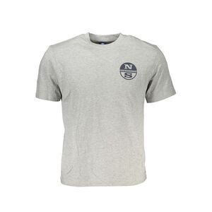 North Sails Gray Cotton Men Men's T-Shirt